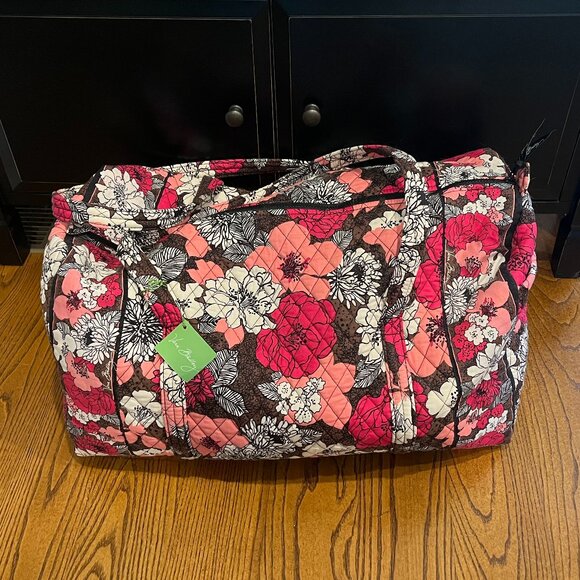 Vera Bradley Handbags - Vera Bradley Large Duffel in Mocha Rouge